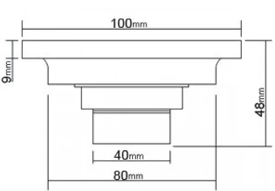 Bản vẽ kỹ thuật phễu thoát sàn hoa văn bằng đồng Kanly GCP01B 