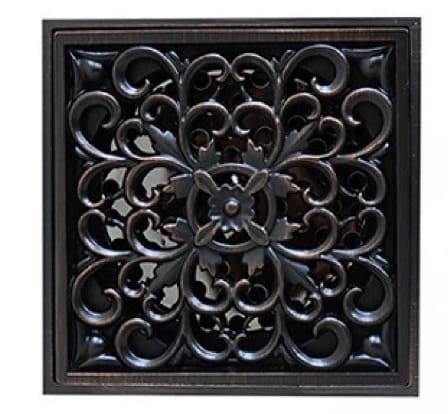 Phễu thoát sàn hoa văn bằng đồng Kanly GCP01B 