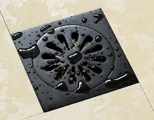 Phễu thoát sàn bằng đồng màu đen Kanly GCP13B 