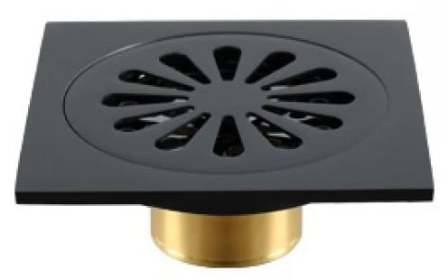 Phễu thoát sàn bằng đồng màu đen Kanly GCP13B 