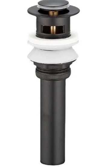 Đầu xả Nhấn Lavabo bằng đồng màu đen Kanly GCX02B