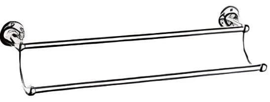 Thanh vắt khăn đôi bằng đồng Kanly CHK12 