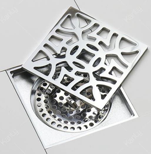 Phễu thoát sàn hoa văn bằng đồng Kanly CHP01 