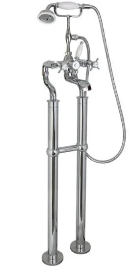 Sen bồn tắm nóng lạnh đặt sàn bằng đồng mạ chrome Kanly CHS09