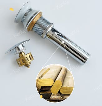 Đầu xả Nhấn Lavabo bằng đồng Kanly CHX01