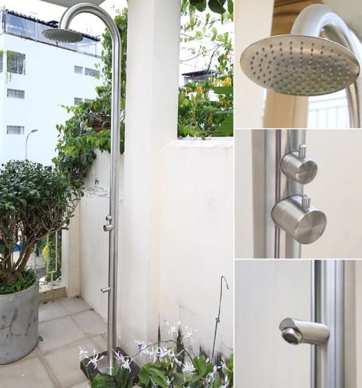 Sen cây tắm đứng nóng lạnh đặt sàn ngoài trời Kanly KLS9007