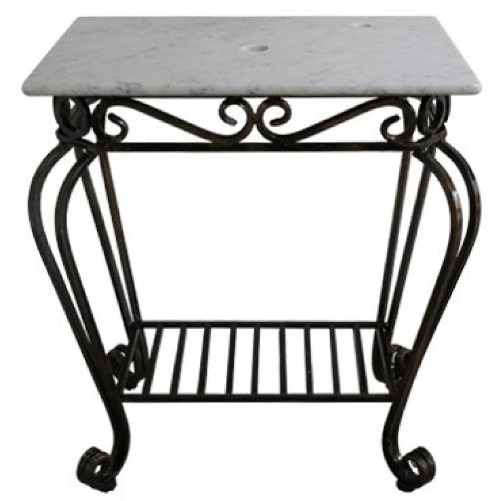 Bàn đá khung sắt đặt chậu lavabo Kanly FP04 