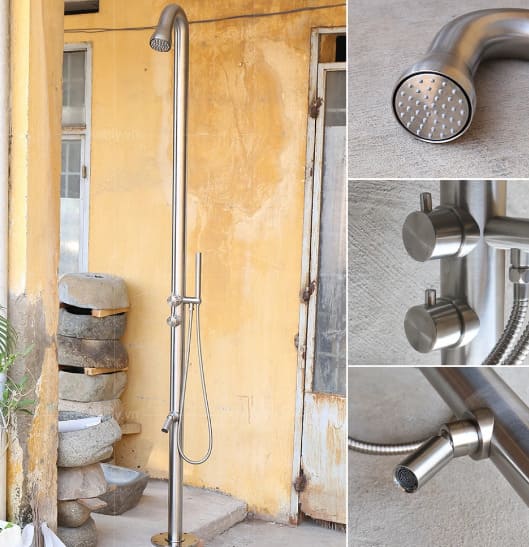 Sen cây tắm đứng nóng lạnh đặt sàn ngoài trời Kanly KLS9003 