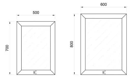 Bản vẽ kỹ thuật gương soi tròn khung bằng gỗ treo tường Kanly PK21.02