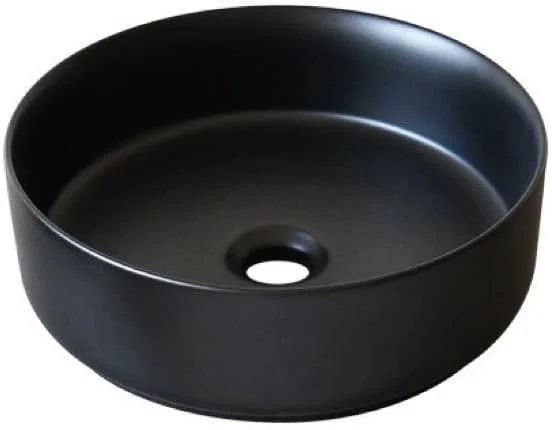 Chậu lavabo đặt bàn sứ tròn màu đen Kanly SU522 