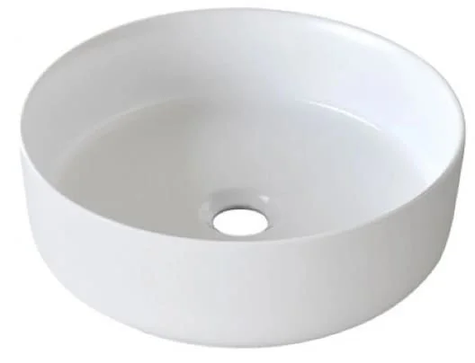Chậu lavabo đặt bàn sứ tròn màu trắng Kanly SU523