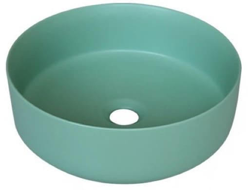 Chậu lavabo đặt bàn sứ tròn màu xanh ngọc Kanly SU526 