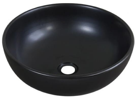 Chậu lavabo đặt bàn sứ tròn màu đen Kanly SU512 