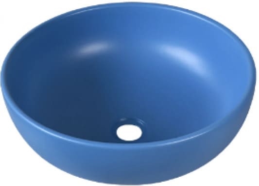 Chậu lavabo đặt bàn sứ tròn màu xanh dương Kanly SU515 
