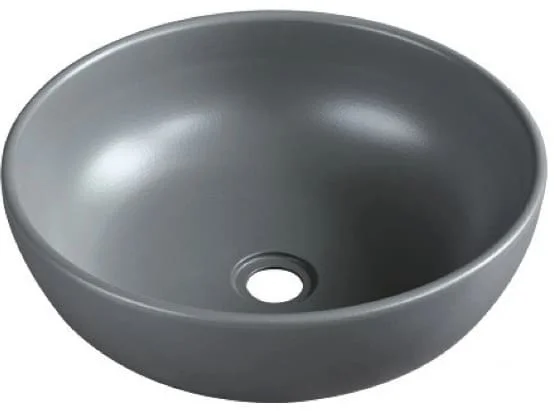 Chậu lavabo đặt bàn sứ tròn màu xám Kanly SU517