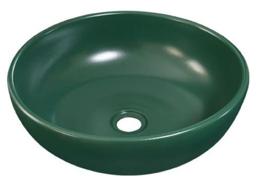 Chậu lavabo đặt bàn sứ tròn màu xanh lá Kanly SU519 