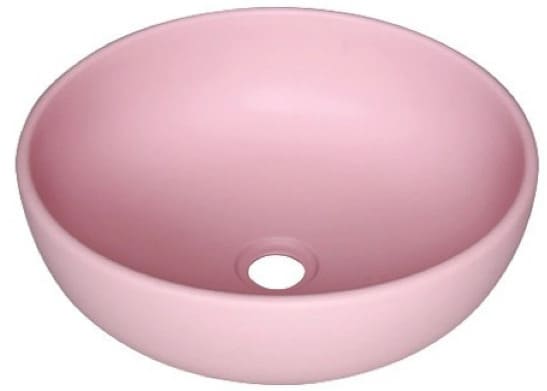 Chậu lavabo đặt bàn sứ tròn màu hồng Kanly SU510