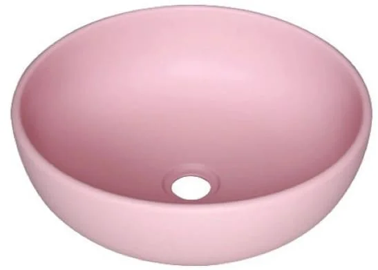 Chậu lavabo đặt bàn sứ tròn màu hồng Kanly SU510