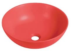 Chậu lavabo đặt bàn sứ tròn màu đỏ Kanly SU518