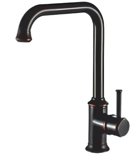 Vòi lavabo nóng lạnh màu đen thân cao Kanly GCC07B