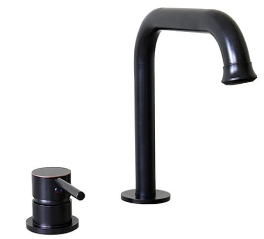 Vòi lavabo nóng lạnh màu đen âm bàn Kanly GCC40B