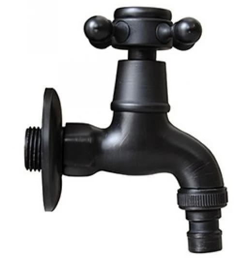 Vòi nước lạnh bằng đồng màu đen gắn tường Kanly GCT01NB 