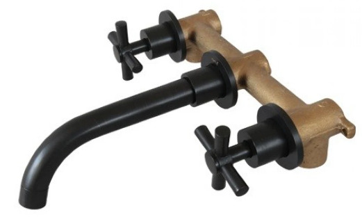 Vòi chậu lavabo nóng lạnh gắn tường Kanly GCT07B 