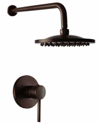 Sen tắm âm tường nóng lạnh bằng đồng màu đen Kanly GCS71B
