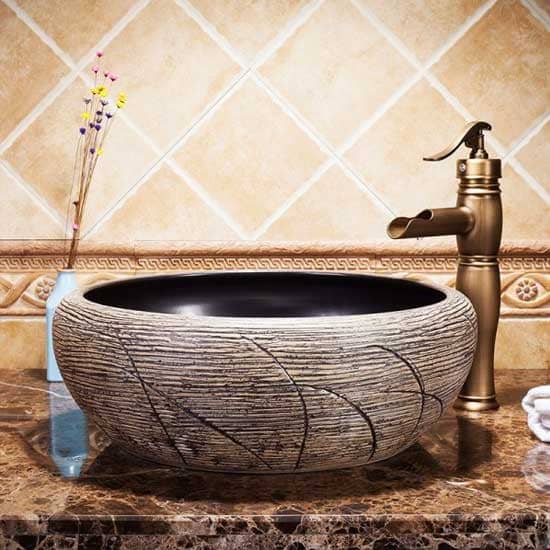 Chậu lavabo dương bàn sứ mỹ thuật Haduvico LVB011
