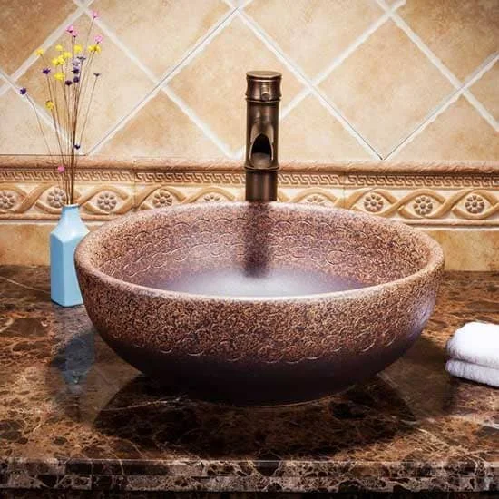 Chậu lavabo dương bàn sứ mỹ thuật Haduvico LVB012
