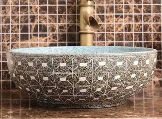 Chậu lavabo dương bàn sứ mỹ thuật Haduvico LVB015