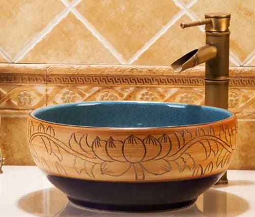 Chậu lavabo dương bàn sứ mỹ thuật Haduvico LVB029