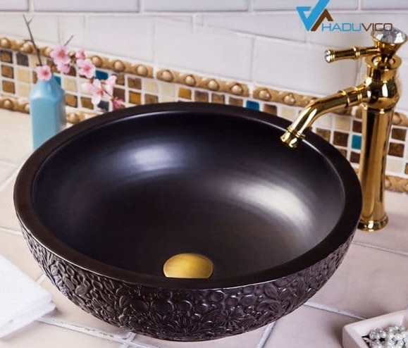 Chậu lavabo dương bàn sứ mỹ thuật Haduvico LVB032 