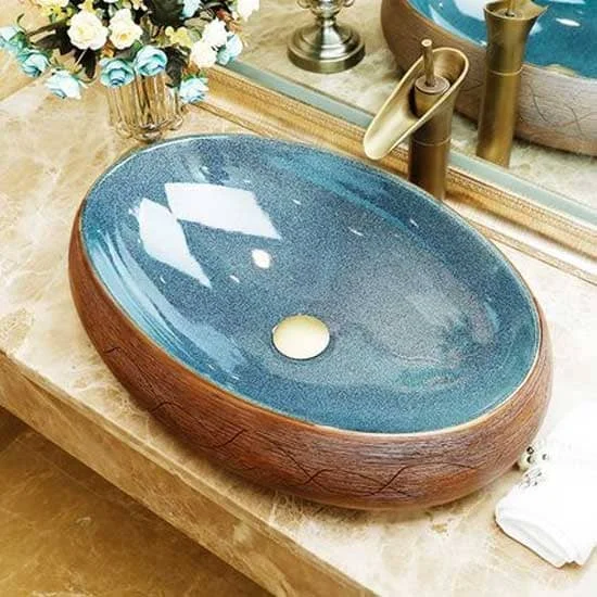 Chậu lavabo dương bàn sứ mỹ thuật Haduvico LVB003