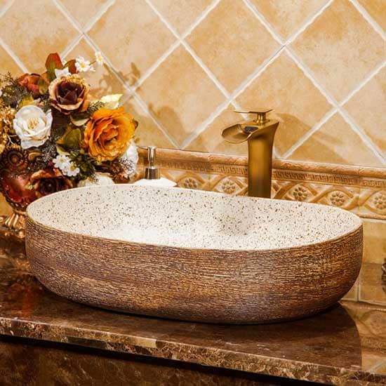 Chậu lavabo dương bàn sứ mỹ thuật Haduvico LVB004