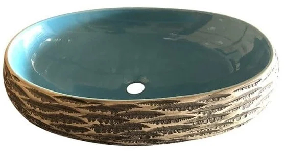 Chậu lavabo dương bàn sứ mỹ thuật Haduvico LVB005
