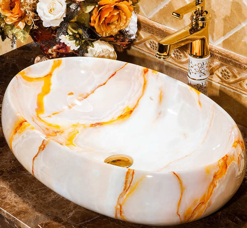 Chậu lavabo dương bàn sứ mỹ thuật Haduvico LVB008