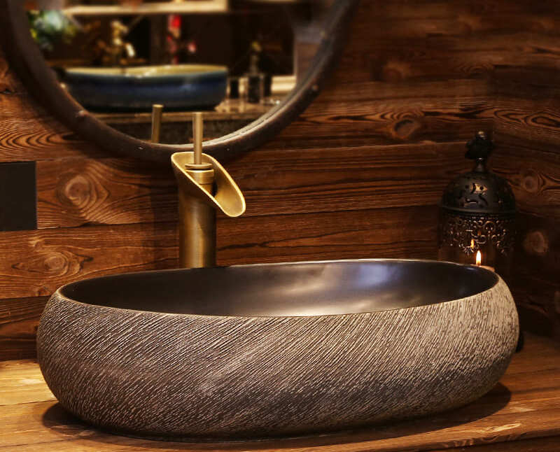 Chậu lavabo dương bàn sứ mỹ thuật Haduvico LVB019