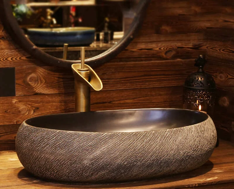 Chậu lavabo dương bàn sứ mỹ thuật Haduvico LVB019