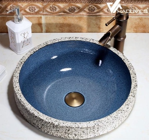 Chậu lavabo dương bàn sứ mỹ thuật Haduvico LVB052