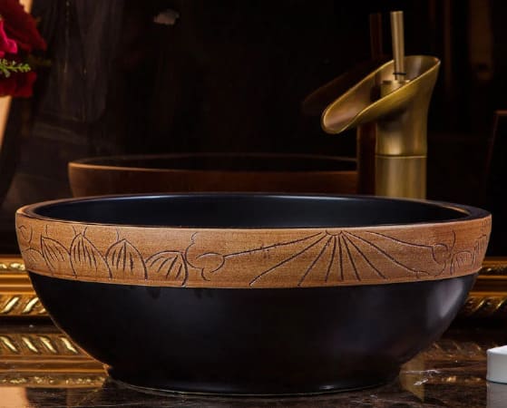 Chậu lavabo dương bàn sứ mỹ thuật Haduvico LVB031