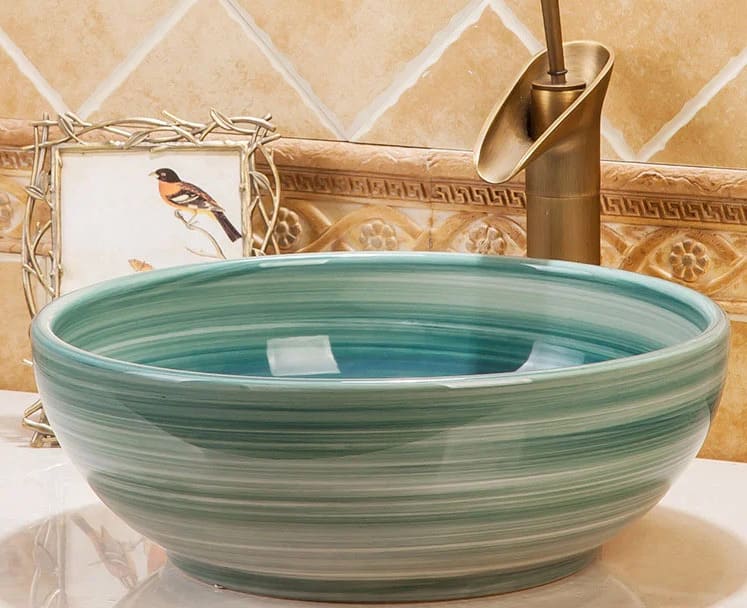 Chậu lavabo dương bàn sứ mỹ thuật Haduvico LVB044