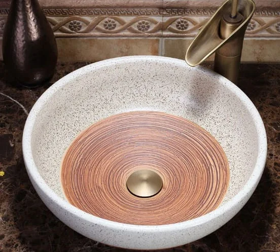 Chậu lavabo dương bàn sứ mỹ thuật Haduvico LVB046