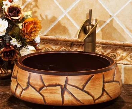 Chậu lavabo dương bàn sứ mỹ thuật Haduvico LVB048