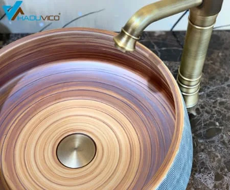 Chậu lavabo dương bàn sứ mỹ thuật Haduvico LVB061