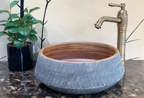 Chậu lavabo dương bàn sứ mỹ thuật Haduvico LVB061