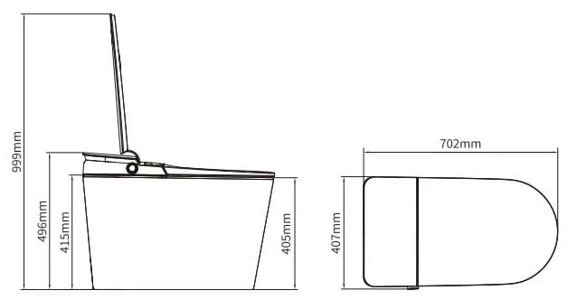 Bản vẽ kỹ thuật bồn cầu thông minh Aquatiz A60M