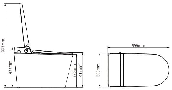 Bản vẽ bàn cầu thông minh Aquatiz G15
