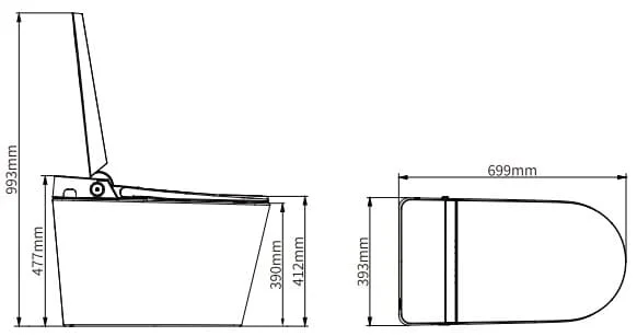 Bản vẽ bàn cầu thông minh Aquatiz B15