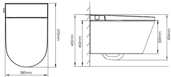 Bản vẽ bàn cầu thông minh âm tường Aquatiz Y7232